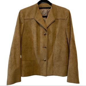 Vintage Olympic faux Suede tan western jacket size 12 excellent condition